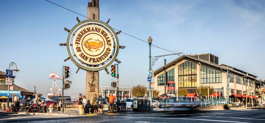 Fishermans wharf sign in San Francisco.