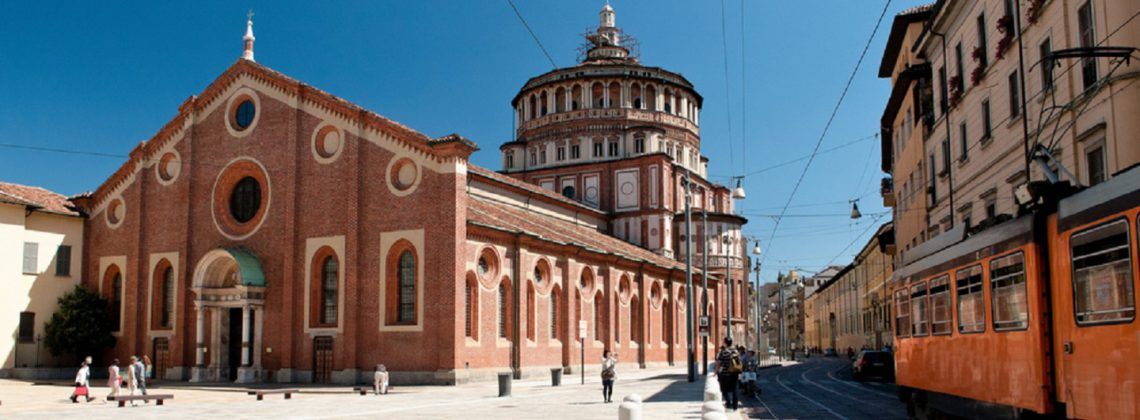 Exterior of Santa Maria Delle Grazie church in the day