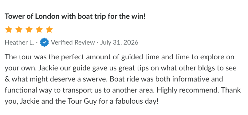 Guest review of the Tower of London & Thames Cruise Combo