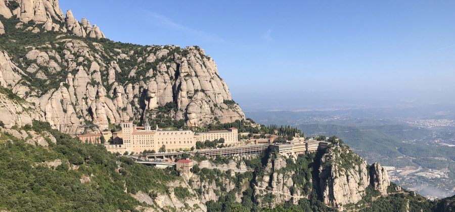 Building on the side of a mountain in Montserrat.