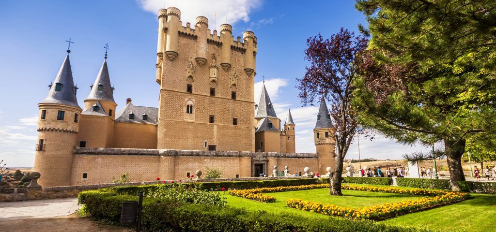 Exterior of Alcazar of Segovia Castle.