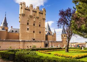Exterior of Alcazar of Segovia Castle.