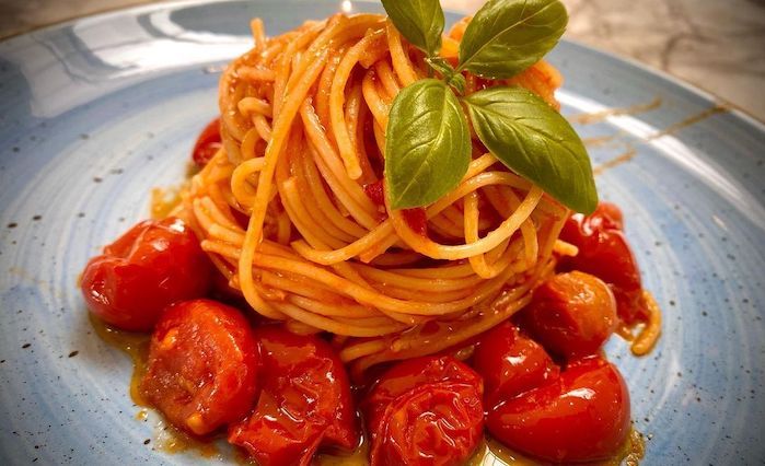 Spaghetti Pomodoro at Da Mario which is Top Restaurants near Kensington Palace