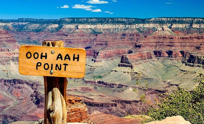 ooh ahh point sign at grand canyon