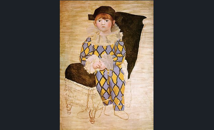 Image of Pablo Picasso's painting "Paul as Harlequin"