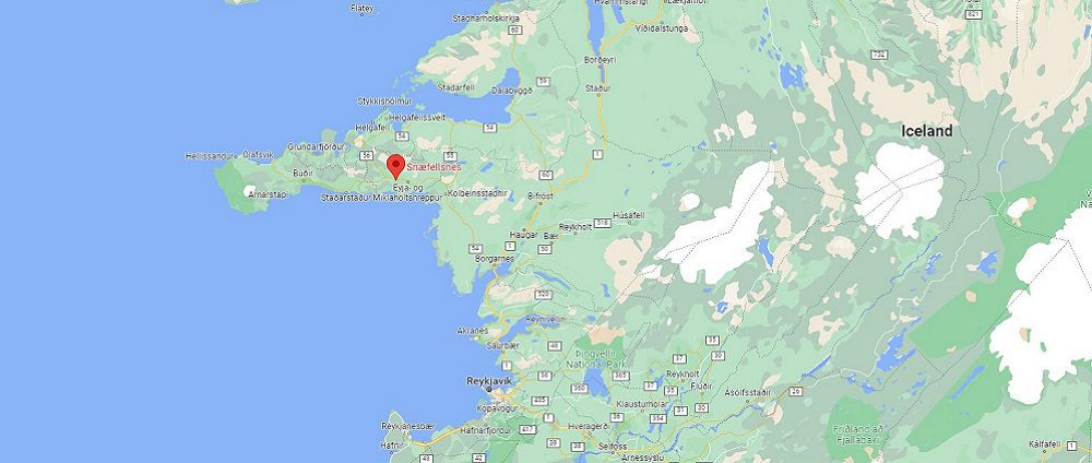 Snaefellsnes peninsula map