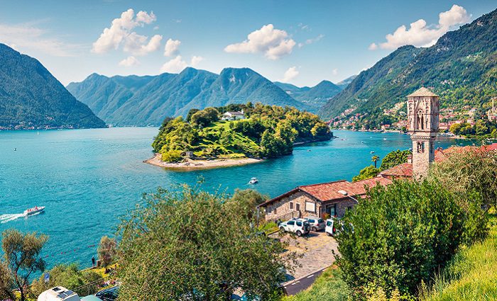 A panoramic view of Lake Como