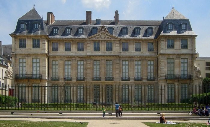 Exterior view of the mansion in Paris that houses the Musee Picasso 