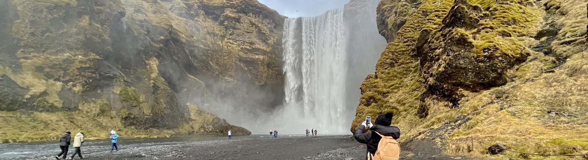 Waterfall in iceland as hero image of guidebook