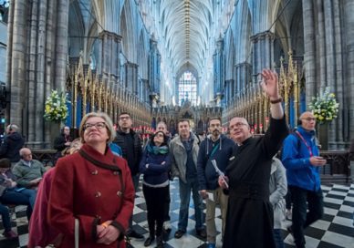 people with priest inside westminster