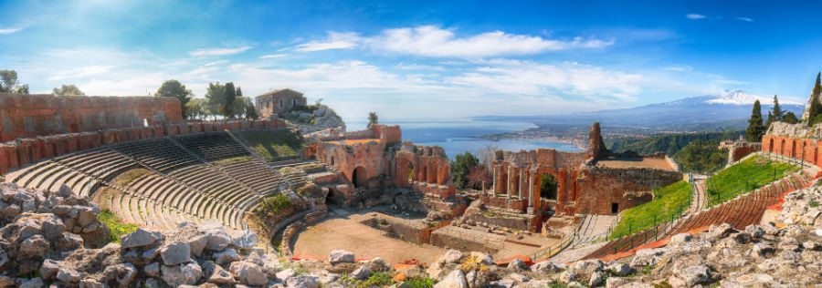 one of the top things to do in Taormina for history buffs. The Greek theatre.