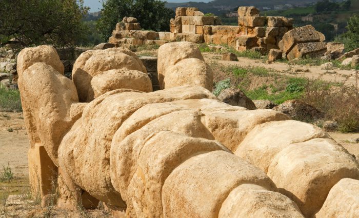 One of the best things to see in Agrigento, the Telemons of Zeus