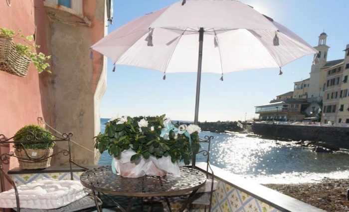 An image of the seaside view from the balcony