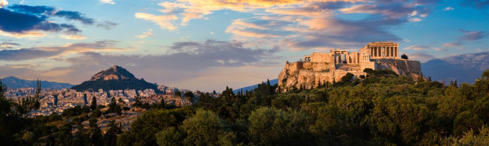 The Acropolis and Parthenon bathed in a late evening glow. What are the best Acropolis and Parthenon tours?