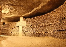 Thousands of bones in the Paris Catacombs
