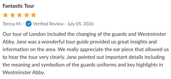 Review 2026 Westminster Abbey, Big Ben & Changing of the Guard London Tour