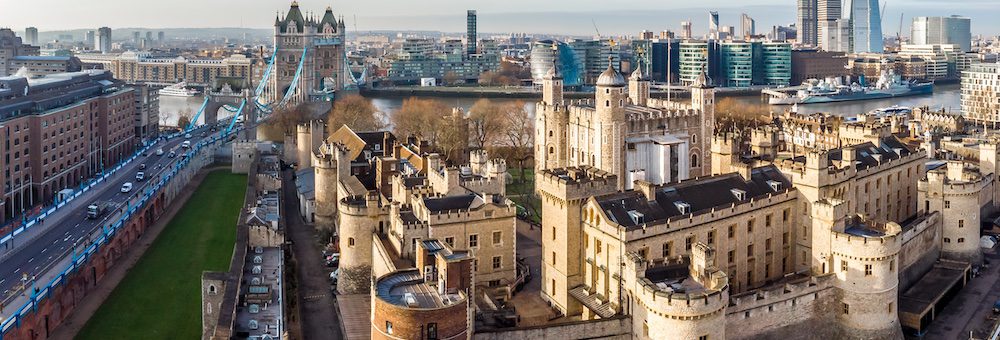 Aerial view of the tower, but is a tour of the Tower of London worth it?