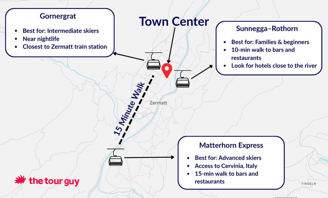 Where to Stay in Zermatt Map