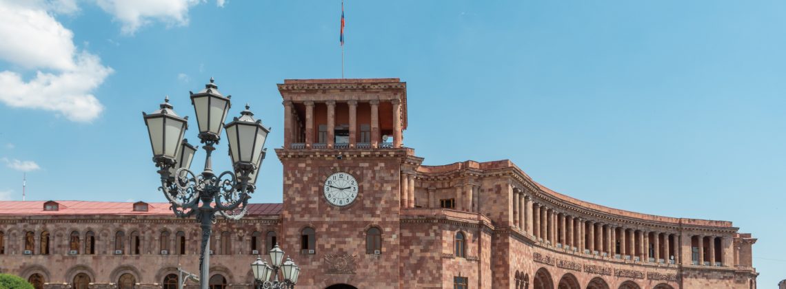 Government House in Republic Square in Yerevan, Armenia