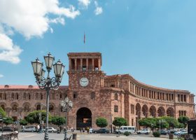 Government House in Republic Square in Yerevan, Armenia