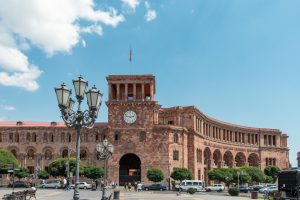 Government House in Republic Square in Yerevan, Armenia