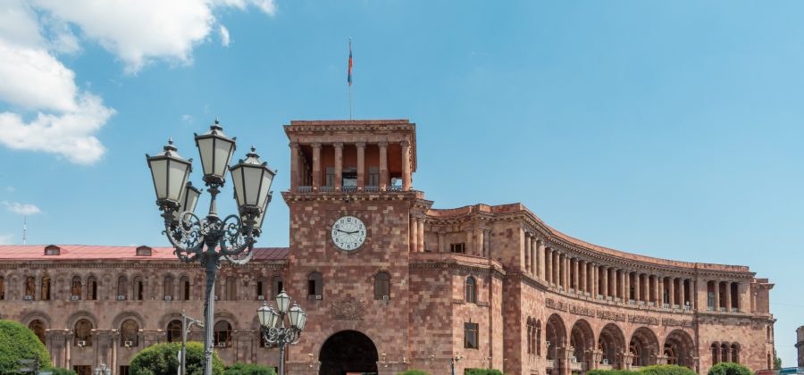 Government House in Republic Square in Yerevan, Armenia