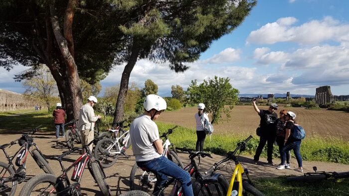 Biking through the Appian Way