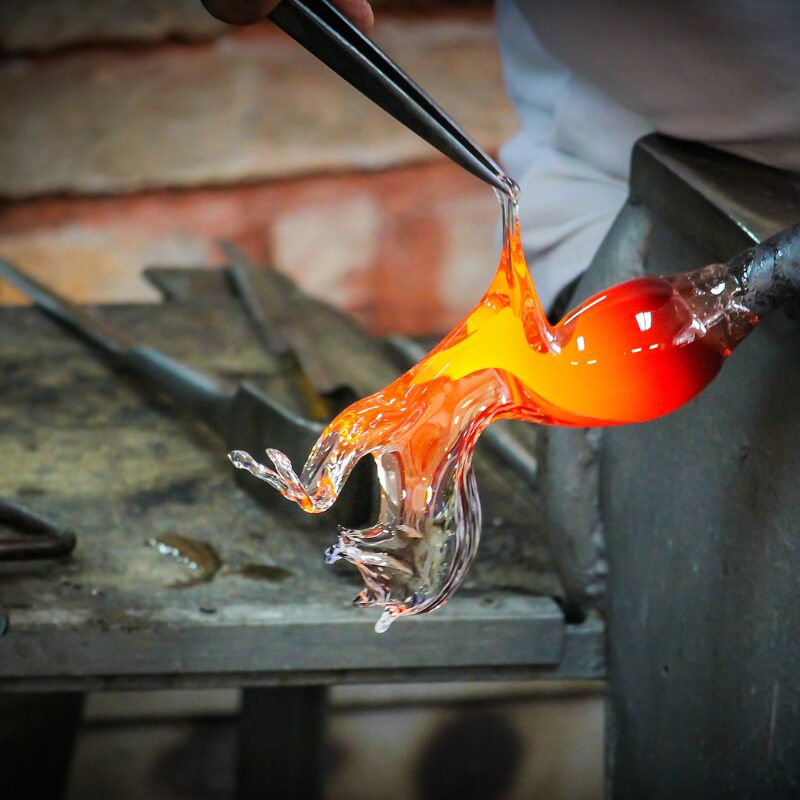 Glas blowing demonstration on Murano, a must-do while in Italy