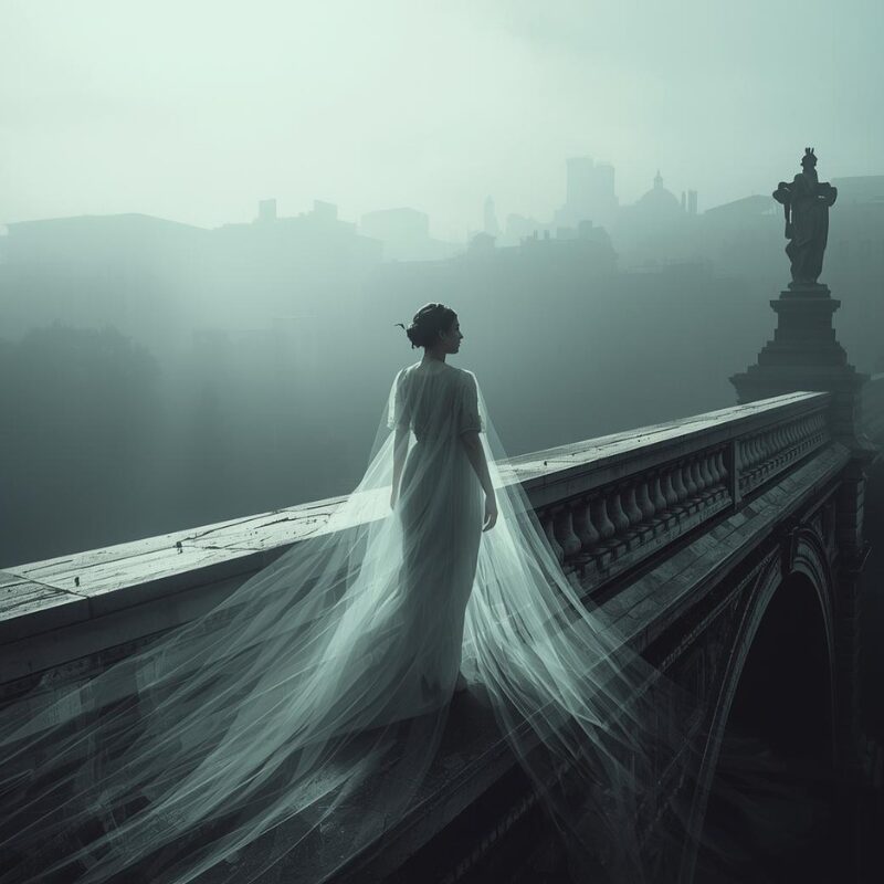 AI generated image of Beatrice Cenci's ghost.