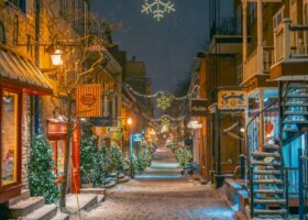 The History of Christmas: From Ancient Rome to Santa Claus quiet, cute town during christmas season