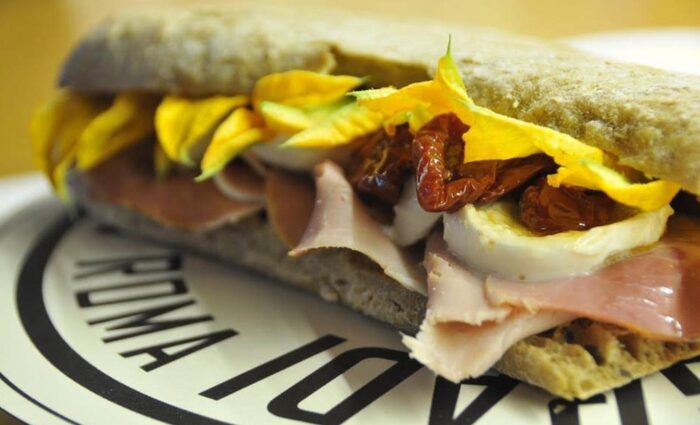 delicious looking panini from 200 Gradi near the Sistine Chapel