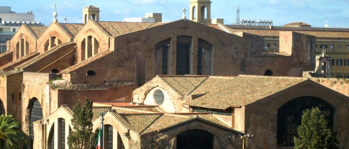 View of the exterior of the Baths of Diocletian, one of the best underrated museums in Rome