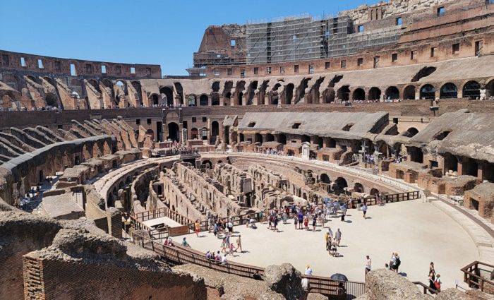 colosseum arena floor with people