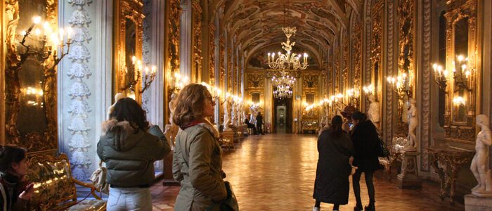 Hall of Mirrors in Doria Pamphilij, one of the best underrated museums in Rome