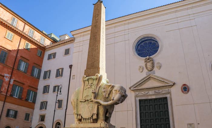 Elephant statue outside Minerva