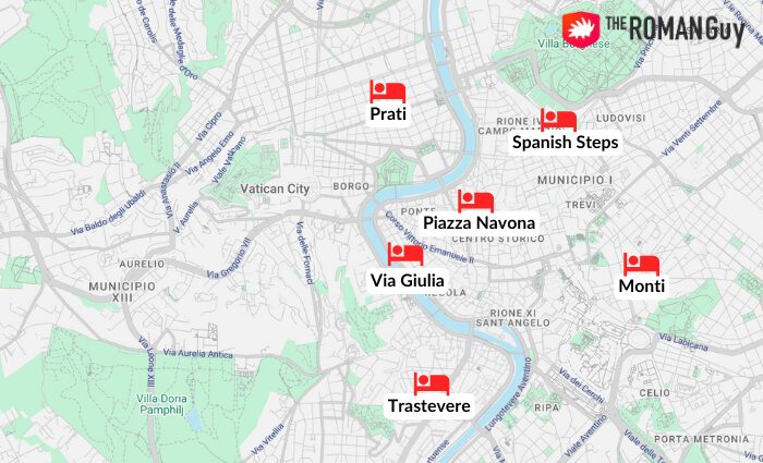 Decide where to stay when planning a trip to Rome