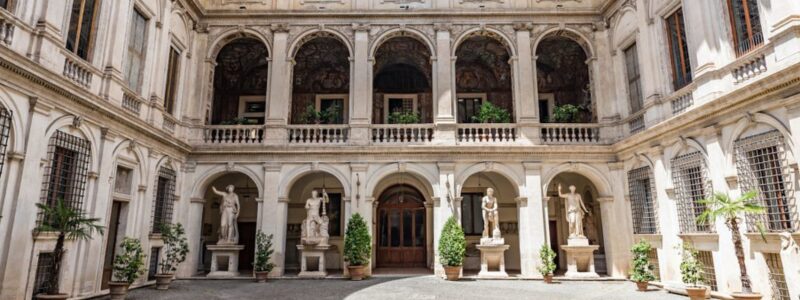Palazzo Altemps interior with statues, one of the best underrated museums in Rome