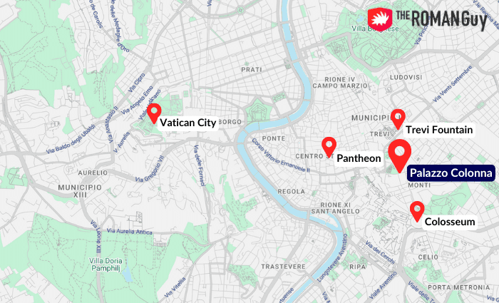 Where to find Palazzo Colonna in Rome