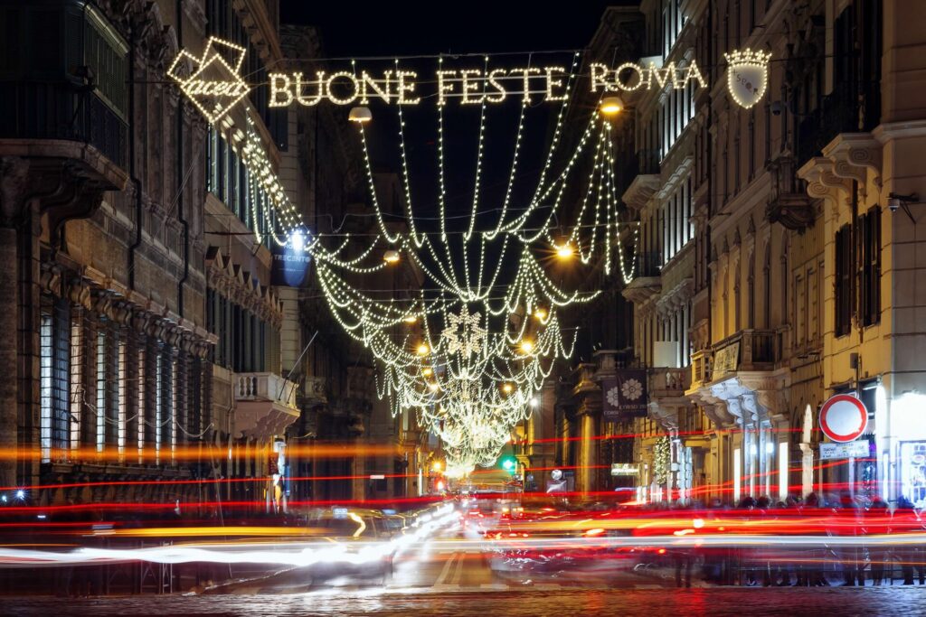 Christmas lights in Rome