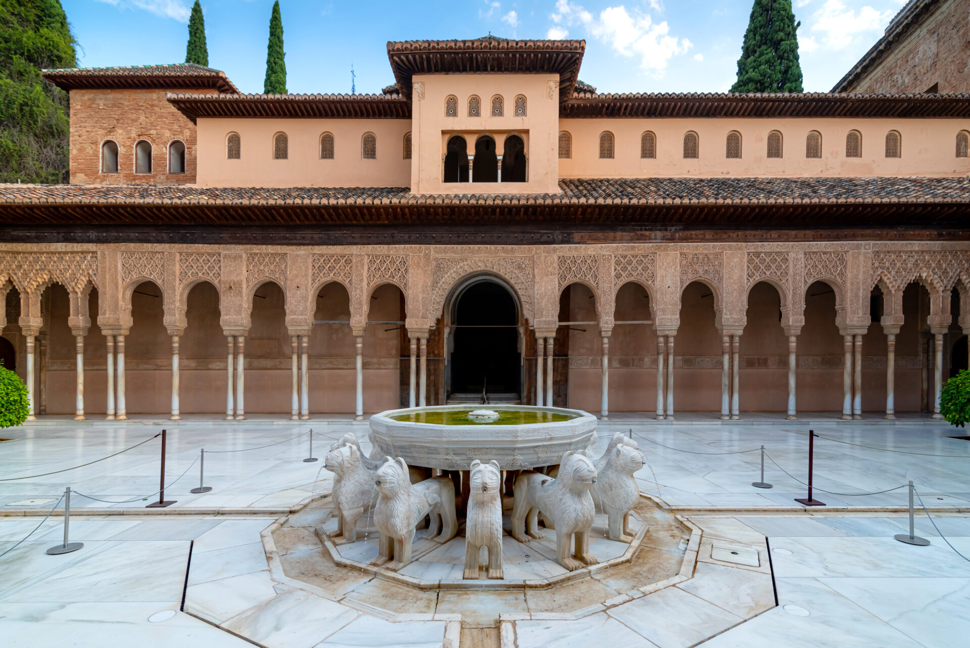 Court of Lions in Alhambra palace, Granada, Spain