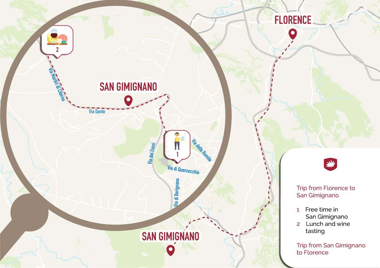 map of san gimignano